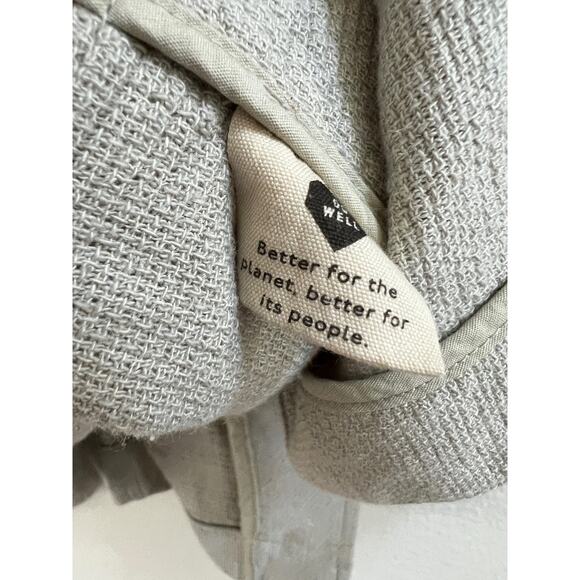 Madewell Breezewoven Gray Basketweave Button Linen Blend Blazer Jacket sz Small - Picture 14 of 15